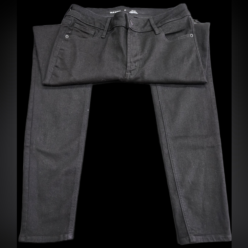 Old Navy Black Striaght Leg Jeans - 4 Tall